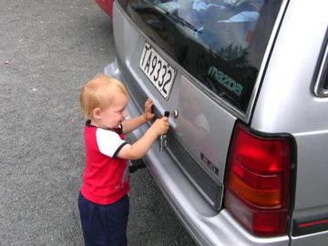 Sarka odemyka auto